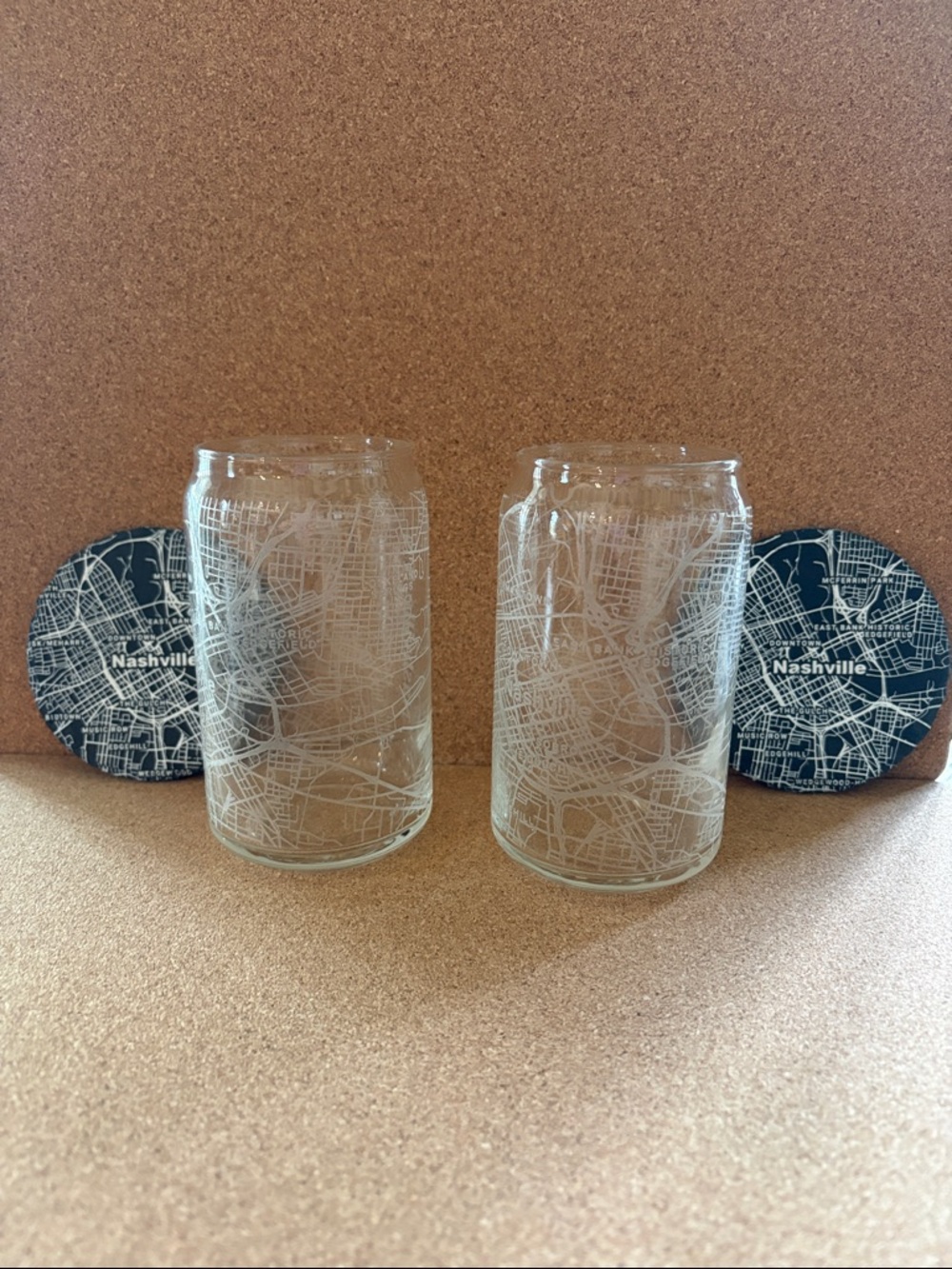 16 oz Or Something Nashville beer can glasses and coasters